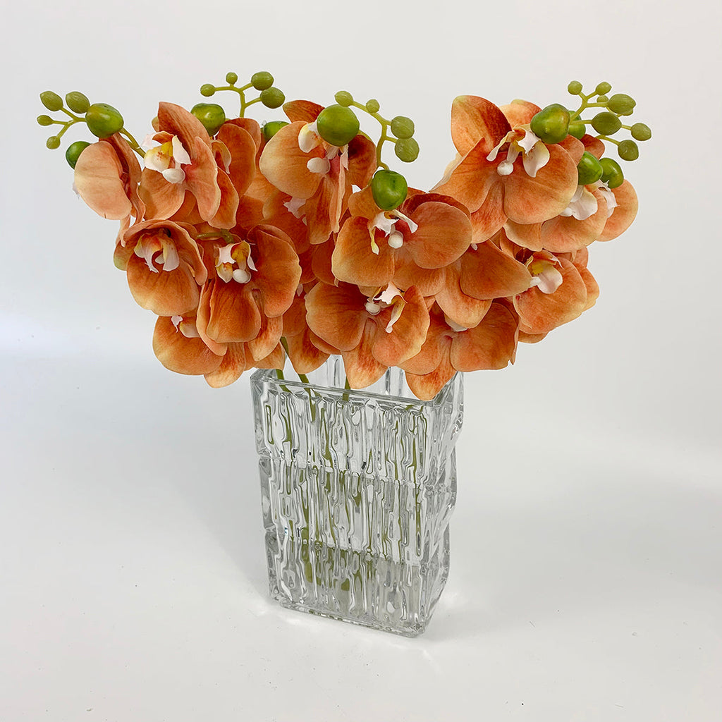 2 Bundles Artificial Phalaenopsis Flowers  Artificial Orchid Flowers Stem Plants for Home Decor Wedding Decoration