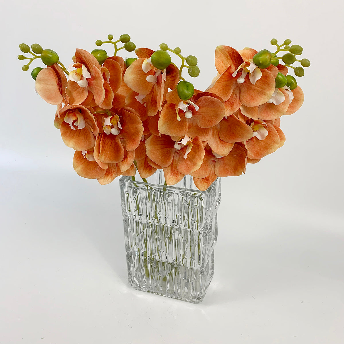 2 Bundles Artificial Phalaenopsis Flowers  Artificial Orchid Flowers Stem Plants for Home Decor Wedding Decoration