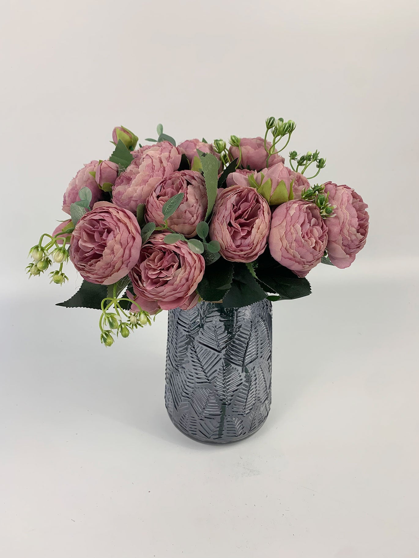 4 Bundles Peonies Artificial Flowers Pink Silk Fake Flowers Bouquets for Home Wedding Decoration Table Centerpiece, Faux Peonies Flowers Bulk