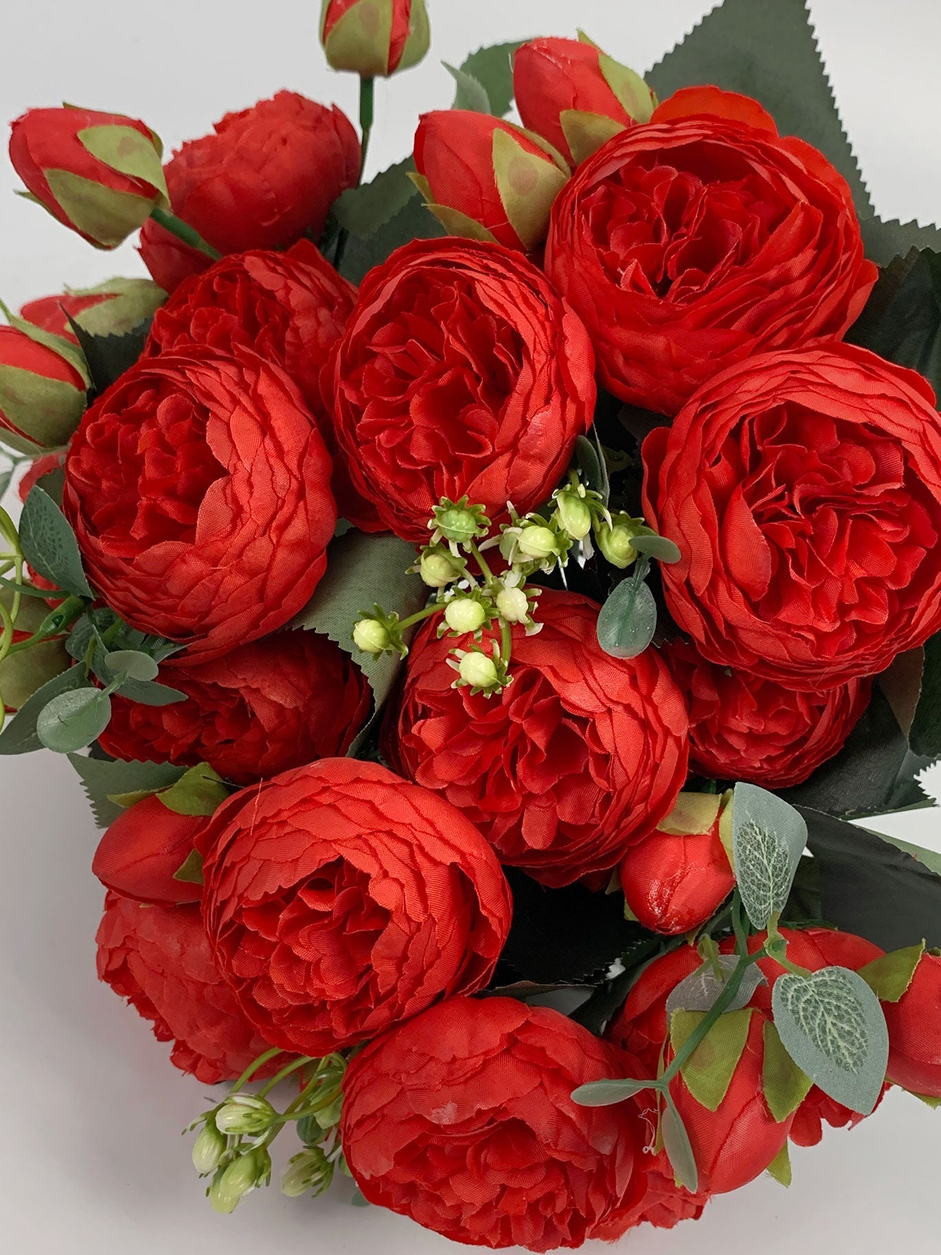 4 Bundles Peonies Artificial Flowers Pink Silk Fake Flowers Bouquets for Home Wedding Decoration Table Centerpiece, Faux Peonies Flowers Bulk