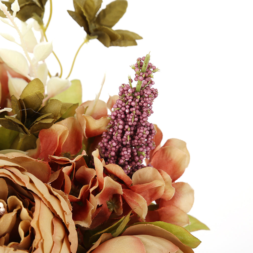 1Bunch Fake Flowers Vintage Artificial Peony Silk Flowers