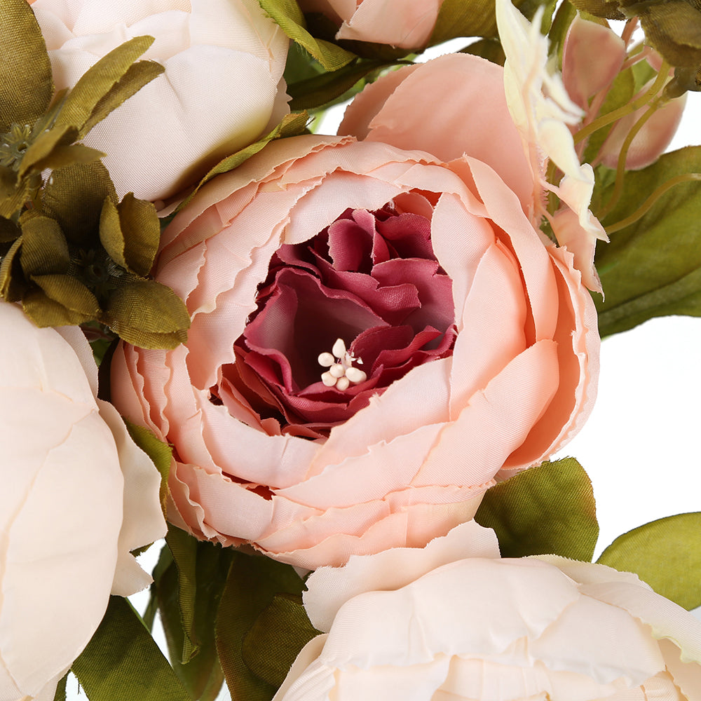 1Bunch Fake Flowers Vintage Artificial Peony Silk Flowers