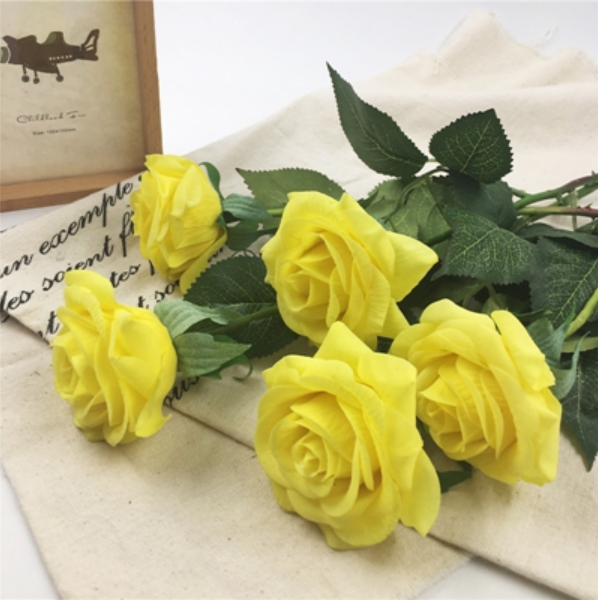 10pcs/Lot Silk Rose Artificial Flowers Real Touch Rose Flowers for New Year Home Wedding Decoration Party Birthday Gift