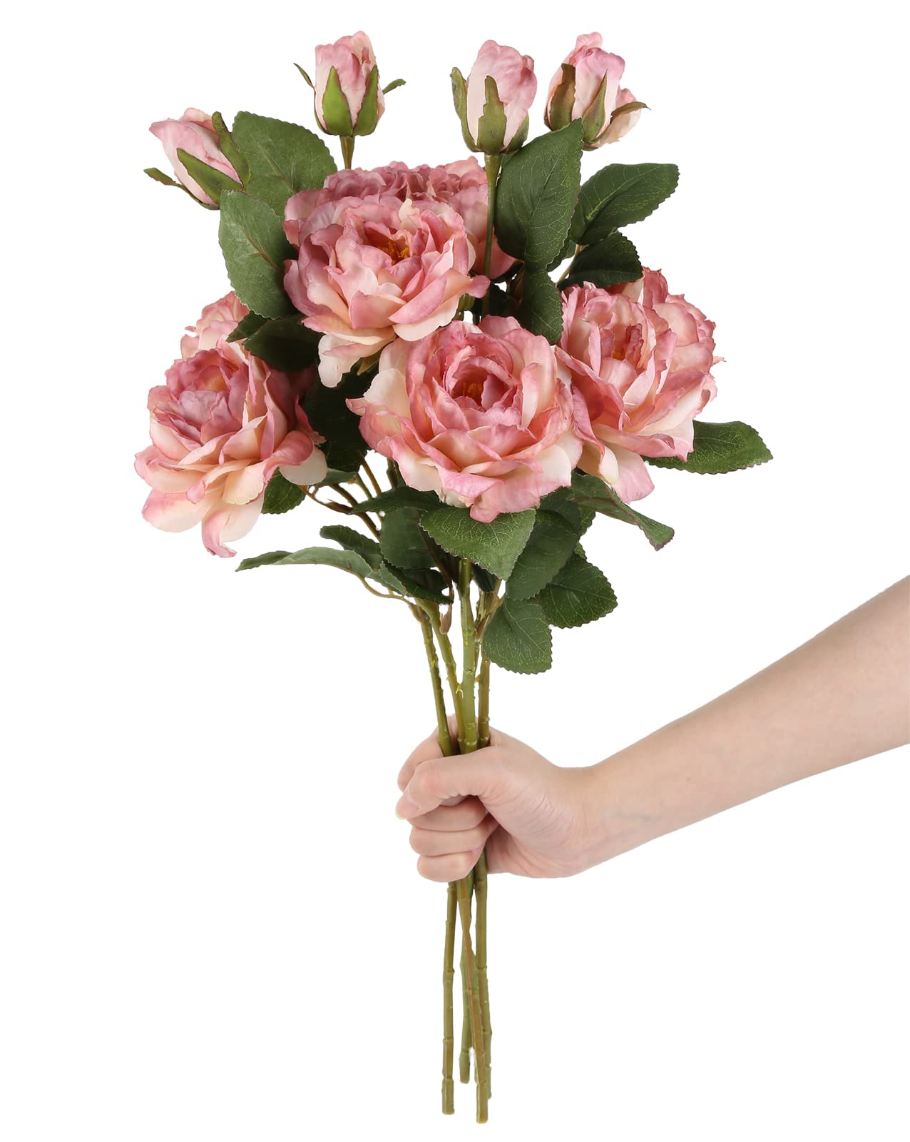 5PCS Pink Silk Peonies Artificial Flowers