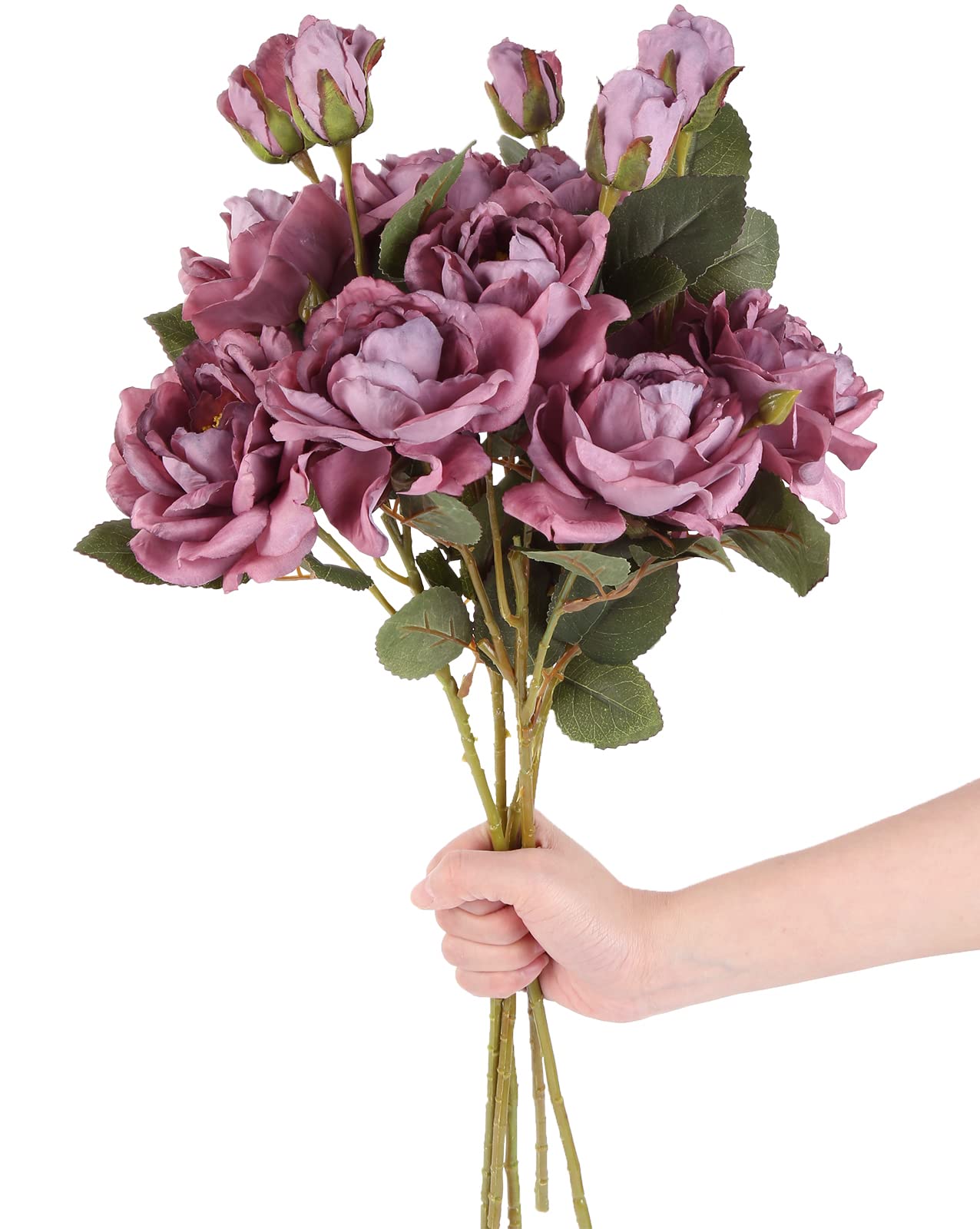 5PCS Pink Silk Peonies Artificial Flowers