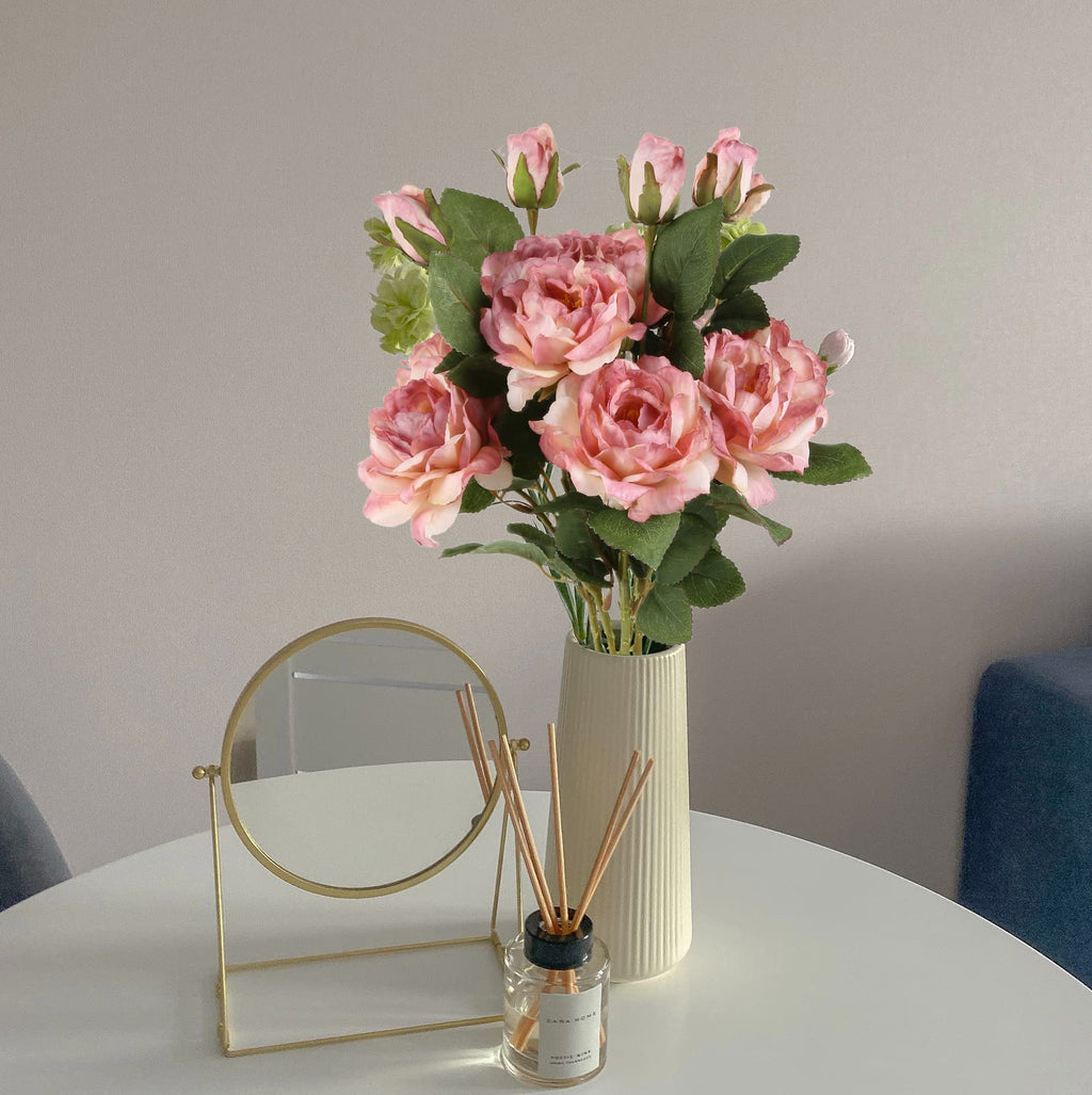 5PCS Pink Silk Peonies Artificial Flowers