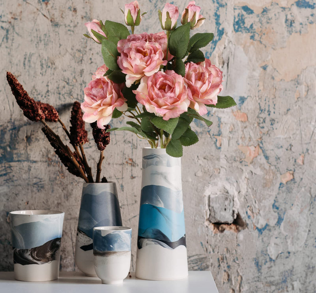 5PCS Pink Silk Peonies Artificial Flowers